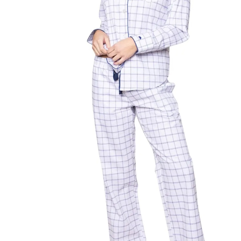 Women's Petite Plume Nantucket Tattersall Pajama Set